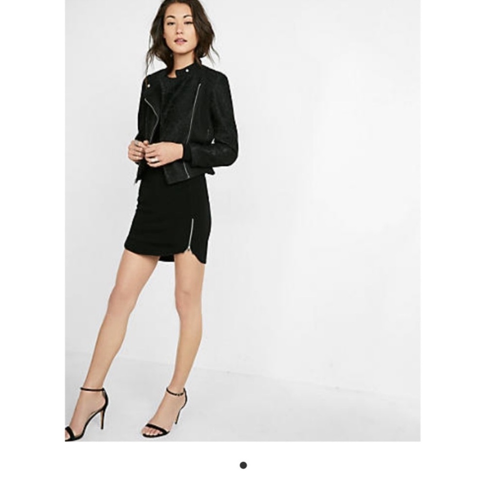 EXPRESS Lace Moto Jacket Black, size M